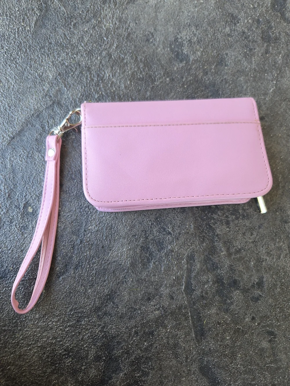 Pink Wristlet Zippered Wallet Mary Kay Removable Strap